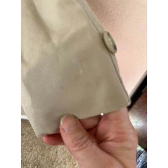 Harbor Master Mens Tan Coat 38R collared long sleeve polyester button pockets - Picture 6 of 11